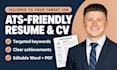 write ats friendly resume or CV tailored to your target job
