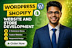 do wordpress website and shopify store development for ecommerce business