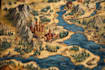 draw a fantasy map illustration isometric map