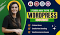 fixed wordpress issues, fix wordpress bug, fix wordpress errors, woocommerce fix