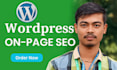 do wordpress onpage SEO with a rank match 85 score
