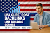 publish USA guest post backlinks on high da websites