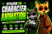 create medium quality 3d character animations using blender
