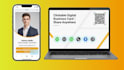 design digital clickable business card with qr code for modern branding