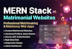 develop a professional matrimonial  website