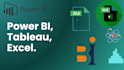 create power bi dashboard, excel data analysis, and tableau dashboard