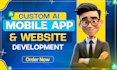 develop ai mobile app, custom website, ios app, android app, saas mobile app