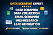 do data scraping, data collection and email scraping