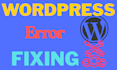 fix wordpress issues and wordpress error