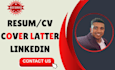 write your CV, resume, cover letter and optimize linkedin
