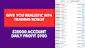 provide a realistic mt4 trading robot fully automatic for new and old trader