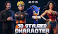 do a 3d character model