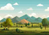 create minimalist landscape illustrations and posters