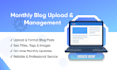 upload and manage blog content on your website monthly