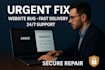 urgently fix website issues, bugs, errors, and speed problems