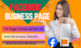 do facebook business page setup, page create, fb page create