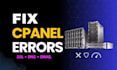 fix all cpanel errors, bugs, and server performance issues