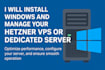 install windows or manage your hetzner vps