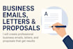 create professional business emails, letters, and proposals