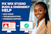 fix wix studio bugs and provide urgent website help