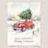 draw christmas card, invitation with watercolor