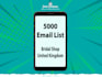 bridal shops email list, 5000 email database, UK