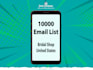 bridal shops email list, 10 000 email database, USA