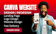 canva website design canva landing page canva website design