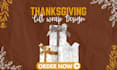 design custom thanksgiving gift wrap, packaging, and holiday labels