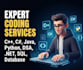 code in cpp, csharp, java, python, dsa, dotnet, sql and database