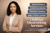 ghostwrite christian book, self help, prayer journal, devotionals, and sermons