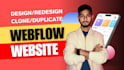 build a custom webflow website with animations and cms