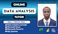 teach  you data analysis using excel, sql, power bi