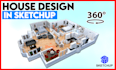 do interior exterior design, 3d modeling and architectural rendering in sketchup