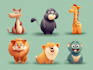 draw an eyecatchy mascot, animal cartoon character