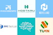 create a modern technology, startup, apps, and security logo