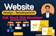 build, redesign website development as full stack developer, front end developer