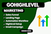 build and optimize your gohighlevel salesfunnel  and automation