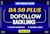 build high da contextual SEO backlinks da 50 plus