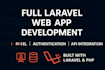 develop a complete laravel web application