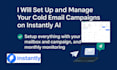 set up and manage cold email campaigns on instantly ai