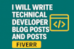 write developer tool and API blog posts
