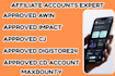 create professional setup awin impacts and cj affiliate approved accounts