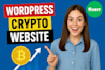 build a custom crypto website or wordpress site
