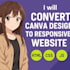 convert your canva design into fully responsive website