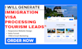 generate visa processing, travel immigration, tourism leads and build website