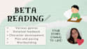 beta read and critique your manuscript constructively with a honest feedback