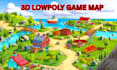 design 3d lowpoly fantasy game map, world map, game environment, vr map, rpg map