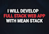 develop full stack web applications with angular and nodejs