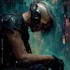 create a cyberpunk or futuristic character illustration